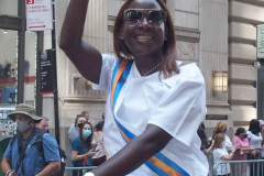 Salute to the HomeTown Heroes Ticker-Tape Parade to honor essential workers. The parade started in Battery Park and made its way up  Broadway (Canyon of Heroes) to City Hall  where NYC Mayor Bill de Blasio greeted them. The City Hall ceremony was modified because of the extreme heat today. The parade  featured 10 bands and 14 specialty vehicles. 
 The floats  departed in the following order, beginning with  
1.     Hospital Workers
2.     Healthcare Workers
3.     Education & Childcare
4.     First Responders
5.     Community Care
6.     City Workers
7.     Advocacy Organizations
8.     Transportation
9.     Hospitality & Building Care
10.  Emergency Food
11.  Communication & Delivery
12.  Small Businesses & Bodega
13.  Utilities
14.  Reinforcements