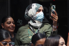 Salute to the HomeTown Heroes Ticker-Tape Parade to honor essential workers. The parade started in Battery Park and made its way up  Broadway (Canyon of Heroes) to City Hall  where NYC Mayor Bill de Blasio greeted them. The City Hall ceremony was modified because of the extreme heat today. The parade  featured 10 bands and 14 specialty vehicles. 
 The floats  departed in the following order, beginning with  
1.     Hospital Workers
2.     Healthcare Workers
3.     Education & Childcare
4.     First Responders
5.     Community Care
6.     City Workers
7.     Advocacy Organizations
8.     Transportation
9.     Hospitality & Building Care
10.  Emergency Food
11.  Communication & Delivery
12.  Small Businesses & Bodega
13.  Utilities
14.  Reinforcements