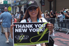 Salute to the HomeTown Heroes Ticker-Tape Parade to honor essential workers. The parade started in Battery Park and made its way up  Broadway (Canyon of Heroes) to City Hall  where NYC Mayor Bill de Blasio greeted them. The City Hall ceremony was modified because of the extreme heat today. The parade  featured 10 bands and 14 specialty vehicles. 
 The floats  departed in the following order, beginning with  
1.     Hospital Workers
2.     Healthcare Workers
3.     Education & Childcare
4.     First Responders
5.     Community Care
6.     City Workers
7.     Advocacy Organizations
8.     Transportation
9.     Hospitality & Building Care
10.  Emergency Food
11.  Communication & Delivery
12.  Small Businesses & Bodega
13.  Utilities
14.  Reinforcements