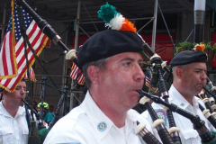 Salute to the HomeTown Heroes Ticker-Tape Parade to honor essential workers. The parade started in Battery Park and made its way up  Broadway (Canyon of Heroes) to City Hall  where NYC Mayor Bill de Blasio greeted them. The City Hall ceremony was modified because of the extreme heat today. The parade  featured 10 bands and 14 specialty vehicles. 
 The floats  departed in the following order, beginning with  
1.     Hospital Workers
2.     Healthcare Workers
3.     Education & Childcare
4.     First Responders
5.     Community Care
6.     City Workers
7.     Advocacy Organizations
8.     Transportation
9.     Hospitality & Building Care
10.  Emergency Food
11.  Communication & Delivery
12.  Small Businesses & Bodega
13.  Utilities
14.  Reinforcements