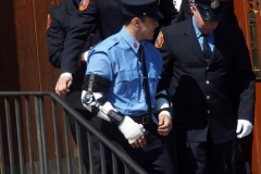 April 28, 2022 Funeral for New York City Firefighter Timothy Klein age 31. He was killed when he was searching for a Autistic boy the Second floor ceiling collapsed on top of both of them killing them in a 3 alarm fire in the Canarsie section of Brooklyn N.Y. 
Photos: Bruce Cotler©2022
