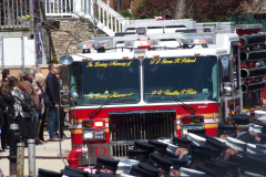 April 28, 2022 Funeral for New York City Firefighter Timothy Klein age 31. He was killed when he was searching for a Autistic boy the Second floor ceiling collapsed on top of both of them killing them in a 3 alarm fire in the Canarsie section of Brooklyn N.Y. 
Photos: Bruce Cotler©2022