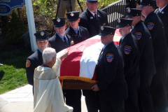 April 28, 2022 Funeral for New York City Firefighter Timothy Klein age 31. He was killed when he was searching for a Autistic boy the Second floor ceiling collapsed on top of both of them killing them in a 3 alarm fire in the Canarsie section of Brooklyn N.Y. 
Photos: Bruce Cotler©2022