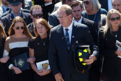 April 28, 2022 Funeral for New York City Firefighter Timothy Klein age 31. He was killed when he was searching for a Autistic boy the Second floor ceiling collapsed on top of both of them killing them in a 3 alarm fire in the Canarsie section of Brooklyn N.Y. 
Photos: Bruce Cotler©2022