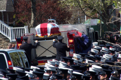 April 28, 2022 Funeral for New York City Firefighter Timothy Klein age 31. He was killed when he was searching for a Autistic boy the Second floor ceiling collapsed on top of both of them killing them in a 3 alarm fire in the Canarsie section of Brooklyn N.Y. 
Photos: Bruce Cotler©2022