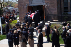 April 28, 2022 Funeral for New York City Firefighter Timothy Klein age 31. He was killed when he was searching for a Autistic boy the Second floor ceiling collapsed on top of both of them killing them in a 3 alarm fire in the Canarsie section of Brooklyn N.Y. 
Photos: Bruce Cotler©2022