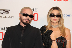 J Balvin and Valentina Ferrer attending the red carpet.