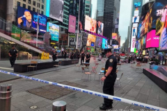 Time Square Chaos
Panic in Times Square after knocked-over planter possibly confused for gunfire

After investigation, police determine no shots fired at Times Square

Sources tell NYPPA there was a dispute between a man and a group of people around 6 p.m.

That's when, police say, a barrier or planter on the street fell over, creating a loud noise.

The man was placed under arrest for possession of marijuana and removed by EMS.

Times Square has been the scene of several shootings in recent months.

Republican mayoral candidate Curtis Sliwa came to the scene.
“It’s the Wild Wild West in Times Square,” he said. “You gotta wonder, people all the over world see these reports.”