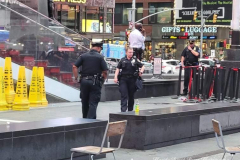 Time Square Chaos
Panic in Times Square after knocked-over planter possibly confused for gunfire

After investigation, police determine no shots fired at Times Square

Sources tell NYPPA there was a dispute between a man and a group of people around 6 p.m.

That's when, police say, a barrier or planter on the street fell over, creating a loud noise.

The man was placed under arrest for possession of marijuana and removed by EMS.

Times Square has been the scene of several shootings in recent months.

Republican mayoral candidate Curtis Sliwa came to the scene.
“It’s the Wild Wild West in Times Square,” he said. “You gotta wonder, people all the over world see these reports.”