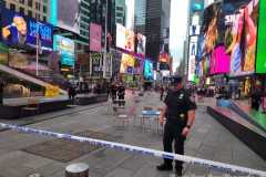 Time Square Chaos
Panic in Times Square after knocked-over planter possibly confused for gunfire

After investigation, police determine no shots fired at Times Square

Sources tell NYPPA there was a dispute between a man and a group of people around 6 p.m.

That's when, police say, a barrier or planter on the street fell over, creating a loud noise.

The man was placed under arrest for possession of marijuana and removed by EMS.

Times Square has been the scene of several shootings in recent months.

Republican mayoral candidate Curtis Sliwa came to the scene.
“It’s the Wild Wild West in Times Square,” he said. “You gotta wonder, people all the over world see these reports.”