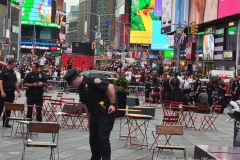 Time Square Chaos
Panic in Times Square after knocked-over planter possibly confused for gunfire

After investigation, police determine no shots fired at Times Square

Sources tell NYPPA there was a dispute between a man and a group of people around 6 p.m.

That's when, police say, a barrier or planter on the street fell over, creating a loud noise.

The man was placed under arrest for possession of marijuana and removed by EMS.

Times Square has been the scene of several shootings in recent months.

Republican mayoral candidate Curtis Sliwa came to the scene.
“It’s the Wild Wild West in Times Square,” he said. “You gotta wonder, people all the over world see these reports.”