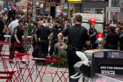 Time Square Chaos
Panic in Times Square after knocked-over planter possibly confused for gunfire

After investigation, police determine no shots fired at Times Square

Sources tell NYPPA there was a dispute between a man and a group of people around 6 p.m.

That's when, police say, a barrier or planter on the street fell over, creating a loud noise.

The man was placed under arrest for possession of marijuana and removed by EMS.

Times Square has been the scene of several shootings in recent months.

Republican mayoral candidate Curtis Sliwa came to the scene.
“It’s the Wild Wild West in Times Square,” he said. “You gotta wonder, people all the over world see these reports.”