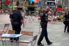 Time Square Chaos
Panic in Times Square after knocked-over planter possibly confused for gunfire

After investigation, police determine no shots fired at Times Square

Sources tell NYPPA there was a dispute between a man and a group of people around 6 p.m.

That's when, police say, a barrier or planter on the street fell over, creating a loud noise.

The man was placed under arrest for possession of marijuana and removed by EMS.

Times Square has been the scene of several shootings in recent months.

Republican mayoral candidate Curtis Sliwa came to the scene.
“It’s the Wild Wild West in Times Square,” he said. “You gotta wonder, people all the over world see these reports.”