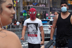 New York's Times Square is getting back to business even though the Delta Variant  number of cases are starting to creep up.
The Naked Cowboy,The  Naked Cowgirl, The Costume Characters were all outside on a beautiful day trying to make money. Some other strange folks were also enjoying the sights as well.