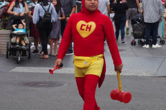 New York's Times Square is getting back to business even though the Delta Variant  number of cases are starting to creep up.
The Naked Cowboy,The  Naked Cowgirl, The Costume Characters were all outside on a beautiful day trying to make money. Some other strange folks were also enjoying the sights as well.