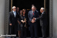 July 13, 2022  NEW YORK   
Funeral for Award wining actor Gennaro Anthony ‘Tony’ Sirico. Friends and Family packed the Church 
to pay respects to him and his family, Tony's biggest role was in the "HBO series "The Sopranos'" . The funeral  was held at the Basilica of Regina Pacis in the Bensonhurst neighborhood in Brooklyn N.Y. where he grew up, A Mass of Christian burial was celebrated by his brother Fr. Robert Sirico at the church.
