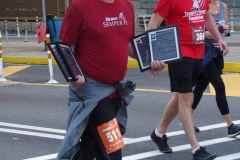 New York,  September 26, 2021 20th Tunnel 2 Tower Run. Runners start in Brooklyn run thru the Hugh L. Carey Tunnel and end the run by the Freedom tower in Manhattan.