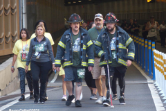 New York,  September 26, 2021 20th Tunnel 2 Tower Run. Runners start in Brooklyn run thru the Hugh L. Carey Tunnel and end the run by the Freedom tower in Manhattan.