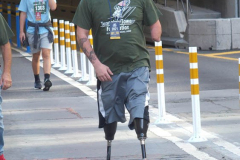 New York,  September 26, 2021 20th Tunnel 2 Tower Run. Runners start in Brooklyn run thru the Hugh L. Carey Tunnel and end the run by the Freedom tower in Manhattan.