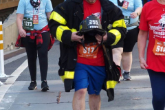 New York,  September 26, 2021 20th Tunnel 2 Tower Run. Runners start in Brooklyn run thru the Hugh L. Carey Tunnel and end the run by the Freedom tower in Manhattan.