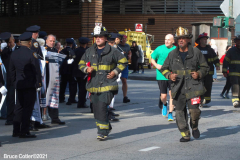 New York,  September 26, 2021 20th Tunnel 2 Tower Run. Runners start in Brooklyn run thru the Hugh L. Carey Tunnel and end the run by the Freedom tower in Manhattan.
