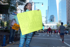 New York,  September 26, 2021 20th Tunnel 2 Tower Run. Runners start in Brooklyn run thru the Hugh L. Carey Tunnel and end the run by the Freedom tower in Manhattan.