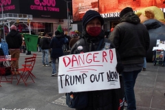 New York City, Trump Pence get out now Rally held in Times Square.