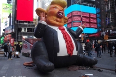 New York City, Trump Pence get out now Rally held in Times Square.