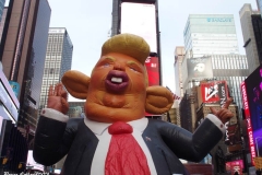 New York City, Trump Pence get out now Rally held in Times Square.