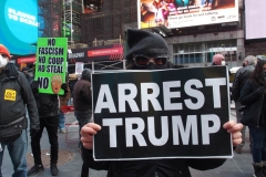 New York City, Trump Pence get out now Rally held in Times Square.