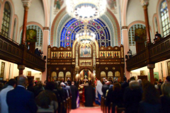 Other religious assemblies came together to pray to offer prayers and support for Ukraine and people affected by the war. 
NY Governor Kathy Hochul also came in attendance, showing her support and expressing the admiration for the resilience of Ukrainian people. 
Amongst other who attended were, Rev. Dr Chryssavgis, H.E. Antony of Hierapolis, Rabbi Joseph Potasnik, H.E. Timothy Cardinal Dolan, Ukrainian Ambassador to the United States, Sergyi Kyslytsya, H.E. Archbishop Elpidophoros of America and others. Wednesday, March 9, 2022. New York, New York. (C) Bianca Otero