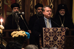 Other religious assemblies came together to pray to offer prayers and support for Ukraine and people affected by the war. 
NY Governor Kathy Hochul also came in attendance, showing her support and expressing the admiration for the resilience of Ukrainian people. 
Amongst other who attended were, Rev. Dr Chryssavgis, H.E. Antony of Hierapolis, Rabbi Joseph Potasnik, H.E. Timothy Cardinal Dolan, Ukrainian Ambassador to the United States, Sergyi Kyslytsya, H.E. Archbishop Elpidophoros of America and others. Wednesday, March 9, 2022. New York, New York. (C) Bianca Otero