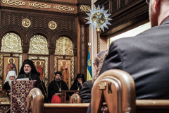 Other religious assemblies came together to pray to offer prayers and support for Ukraine and people affected by the war. 
NY Governor Kathy Hochul also came in attendance, showing her support and expressing the admiration for the resilience of Ukrainian people. 
Amongst other who attended were, Rev. Dr Chryssavgis, H.E. Antony of Hierapolis, Rabbi Joseph Potasnik, H.E. Timothy Cardinal Dolan, Ukrainian Ambassador to the United States, Sergyi Kyslytsya, H.E. Archbishop Elpidophoros of America and others. Wednesday, March 9, 2022. New York, New York. (C) Bianca Otero