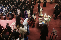 Other religious assemblies came together to pray to offer prayers and support for Ukraine and people affected by the war. 
NY Governor Kathy Hochul also came in attendance, showing her support and expressing the admiration for the resilience of Ukrainian people. 
Amongst other who attended were, Rev. Dr Chryssavgis, H.E. Antony of Hierapolis, Rabbi Joseph Potasnik, H.E. Timothy Cardinal Dolan, Ukrainian Ambassador to the United States, Sergyi Kyslytsya, H.E. Archbishop Elpidophoros of America and others. Wednesday, March 9, 2022. New York, New York. (C) Bianca Otero