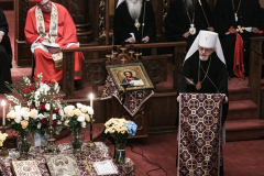 Other religious assemblies came together to pray to offer prayers and support for Ukraine and people affected by the war. 
NY Governor Kathy Hochul also came in attendance, showing her support and expressing the admiration for the resilience of Ukrainian people. 
Amongst other who attended were, Rev. Dr Chryssavgis, H.E. Antony of Hierapolis, Rabbi Joseph Potasnik, H.E. Timothy Cardinal Dolan, Ukrainian Ambassador to the United States, Sergyi Kyslytsya, H.E. Archbishop Elpidophoros of America and others. Wednesday, March 9, 2022. New York, New York. (C) Bianca Otero