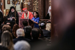 Other religious assemblies came together to pray to offer prayers and support for Ukraine and people affected by the war. 
NY Governor Kathy Hochul also came in attendance, showing her support and expressing the admiration for the resilience of Ukrainian people. 
Amongst other who attended were, Rev. Dr Chryssavgis, H.E. Antony of Hierapolis, Rabbi Joseph Potasnik, H.E. Timothy Cardinal Dolan, Ukrainian Ambassador to the United States, Sergyi Kyslytsya, H.E. Archbishop Elpidophoros of America and others. Wednesday, March 9, 2022. New York, New York. (C) Bianca Otero