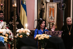 Other religious assemblies came together to pray to offer prayers and support for Ukraine and people affected by the war. 
NY Governor Kathy Hochul also came in attendance, showing her support and expressing the admiration for the resilience of Ukrainian people. 
Amongst other who attended were, Rev. Dr Chryssavgis, H.E. Antony of Hierapolis, Rabbi Joseph Potasnik, H.E. Timothy Cardinal Dolan, Ukrainian Ambassador to the United States, Sergyi Kyslytsya, H.E. Archbishop Elpidophoros of America and others. Wednesday, March 9, 2022. New York, New York. (C) Bianca Otero