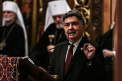 Other religious assemblies came together to pray to offer prayers and support for Ukraine and people affected by the war. 
NY Governor Kathy Hochul also came in attendance, showing her support and expressing the admiration for the resilience of Ukrainian people. 
Amongst other who attended were, Rev. Dr Chryssavgis, H.E. Antony of Hierapolis, Rabbi Joseph Potasnik, H.E. Timothy Cardinal Dolan, Ukrainian Ambassador to the United States, Sergyi Kyslytsya, H.E. Archbishop Elpidophoros of America and others. Wednesday, March 9, 2022. New York, New York. (C) Bianca Otero