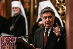 Other religious assemblies came together to pray to offer prayers and support for Ukraine and people affected by the war. 
NY Governor Kathy Hochul also came in attendance, showing her support and expressing the admiration for the resilience of Ukrainian people. 
Amongst other who attended were, Rev. Dr Chryssavgis, H.E. Antony of Hierapolis, Rabbi Joseph Potasnik, H.E. Timothy Cardinal Dolan, Ukrainian Ambassador to the United States, Sergyi Kyslytsya, H.E. Archbishop Elpidophoros of America and others. Wednesday, March 9, 2022. New York, New York. (C) Bianca Otero