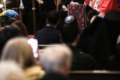 Other religious assemblies came together to pray to offer prayers and support for Ukraine and people affected by the war. 
NY Governor Kathy Hochul also came in attendance, showing her support and expressing the admiration for the resilience of Ukrainian people. 
Amongst other who attended were, Rev. Dr Chryssavgis, H.E. Antony of Hierapolis, Rabbi Joseph Potasnik, H.E. Timothy Cardinal Dolan, Ukrainian Ambassador to the United States, Sergyi Kyslytsya, H.E. Archbishop Elpidophoros of America and others. Wednesday, March 9, 2022. New York, New York. (C) Bianca Otero