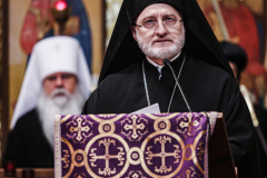 Other religious assemblies came together to pray to offer prayers and support for Ukraine and people affected by the war. 
NY Governor Kathy Hochul also came in attendance, showing her support and expressing the admiration for the resilience of Ukrainian people. 
Amongst other who attended were, Rev. Dr Chryssavgis, H.E. Antony of Hierapolis, Rabbi Joseph Potasnik, H.E. Timothy Cardinal Dolan, Ukrainian Ambassador to the United States, Sergyi Kyslytsya, H.E. Archbishop Elpidophoros of America and others. Wednesday, March 9, 2022. New York, New York. (C) Bianca Otero