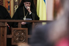 Other religious assemblies came together to pray to offer prayers and support for Ukraine and people affected by the war. 
NY Governor Kathy Hochul also came in attendance, showing her support and expressing the admiration for the resilience of Ukrainian people. 
Amongst other who attended were, Rev. Dr Chryssavgis, H.E. Antony of Hierapolis, Rabbi Joseph Potasnik, H.E. Timothy Cardinal Dolan, Ukrainian Ambassador to the United States, Sergyi Kyslytsya, H.E. Archbishop Elpidophoros of America and others. Wednesday, March 9, 2022. New York, New York. (C) Bianca Otero