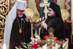 Other religious assemblies came together to pray to offer prayers and support for Ukraine and people affected by the war. 
NY Governor Kathy Hochul also came in attendance, showing her support and expressing the admiration for the resilience of Ukrainian people. 
Amongst other who attended were, Rev. Dr Chryssavgis, H.E. Antony of Hierapolis, Rabbi Joseph Potasnik, H.E. Timothy Cardinal Dolan, Ukrainian Ambassador to the United States, Sergyi Kyslytsya, H.E. Archbishop Elpidophoros of America and others. Wednesday, March 9, 2022. New York, New York. (C) Bianca Otero