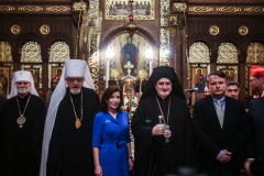Other religious assemblies came together to pray to offer prayers and support for Ukraine and people affected by the war. 
NY Governor Kathy Hochul also came in attendance, showing her support and expressing the admiration for the resilience of Ukrainian people. 
Amongst other who attended were, Rev. Dr Chryssavgis, H.E. Antony of Hierapolis, Rabbi Joseph Potasnik, H.E. Timothy Cardinal Dolan, Ukrainian Ambassador to the United States, Sergyi Kyslytsya, H.E. Archbishop Elpidophoros of America and others. Wednesday, March 9, 2022. New York, New York. (C) Bianca Otero
