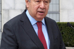April 19, 2022  United Nations
United Nations Secretary General Antonio Guterres holds a press encounter in front of the peace sculpture on the United Nation grounds. He asking for an Orthodox Holy Week humanitarian pause to the war in the Ukraine.