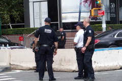 New York,  September 22,  The United Nations
General Assembly. Dignitaries, Heads of states come and go from bilateral talks with other heads of state while the media waited on the media island for interviews. Security was tight various law enforcement agencies work together to keep everyone safe.