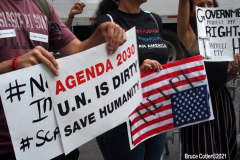 New York,  September 21, United Nations convenes its General Assembly political figures from around the world come and speak
to other nations leaders while outside of the United Nations various protest occur. Tight security has blocked off a large area surrounding the  United Nations Building.