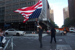 New York,  September 21, United Nations convenes its General Assembly political figures from around the world come and speak
to other nations leaders while outside of the United Nations various protest occur. Tight security has blocked off a large area surrounding the  United Nations Building.