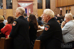 UND Eve of Remembrance Ceremony
Our Lady of Pity Church
Staten Island, NY
Photographs by:  Mary DiBiase Blaich

The 20th Annual Solemn Remembrance of 9/11 was held at the Church of Our Lady of Pity on Friday, September 10, 2021.  The evening is sponsored by University of Notre Dame  Alumni Club of Staten Island.  The evening began with 30 minutes of music by the Maura Molloy Group.  A con celebrated Mass began at 7:30, and Bishop John O’Hara was the main celebrant and homilist.  Many priests and deacons attended the event. 
 An honor guard was provided by the Knights of Columbus, and the Holy Name Society of St Anthony of Padua marched in and sat as a group.  
All the names of the Staten Island victims on 9/11 and the additional victims of 9/11 related illness were read by members of the club and students from the Island’s Catholic High Schools.  The number of victims is over 330.  
Shortly before the conclusion of the Mass,   Staten Island Pipes and Drums played “Amazing Grace” as the church was turned into darkness, with just the Altar candles burning.  
Following the service, the pipers and drummers performed more selections in the parking lot next to the parish hall.