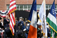 USCG Sector New York
UPH Renaming Ceremony
June 09, 2021
Sector New York
Staten Island, NY

For credit:  Mary DiBiase Blaich
The US Coast Guard renamed personnel housing after a NYPD/USCG Reserve 9/11 hero, Vincent G Danz. He died responding to the 9/11 attack.  Attending the ceremony were Police Commissioner Dermot Shea; Sector New York Commander Zeita Merchant; Angela Danz-Donohue, widow of Vincent Danz; and their three children.